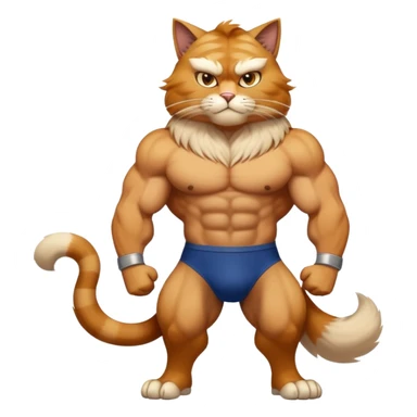Super muscular Buff sigma Gigachad cat full body  sticker