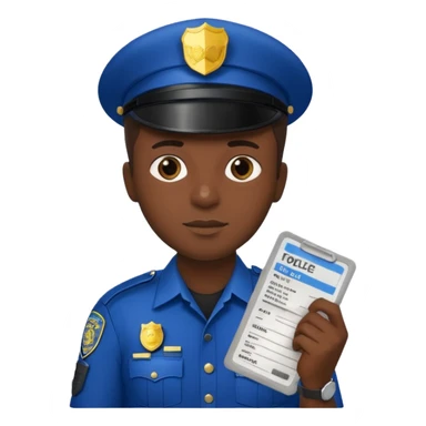 POLICÍA CON MULTA EN LA MANO sticker
