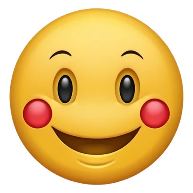 Smiley rond basique qui rougis  sticker