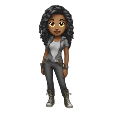 super cool gamer girl sticker