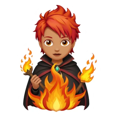 Capetinha com fogo por baixo sticker