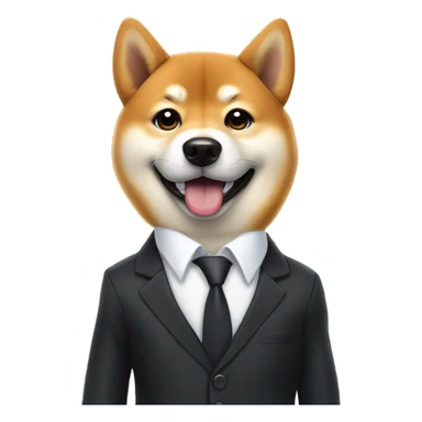 Shiba inu in suit sticker