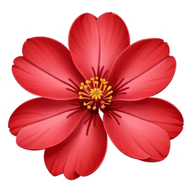 red sakura flower sticker