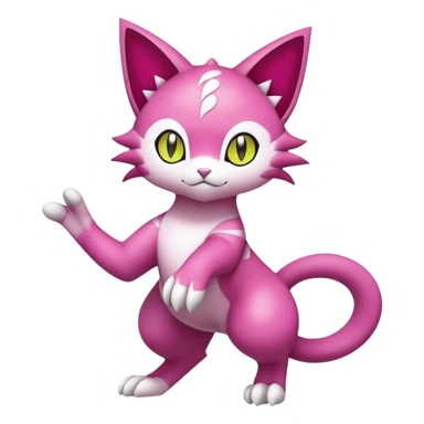 Liepard-Skitty-Delcatty-Pokémon-Fakémon-hybrid-creature (full body) sticker