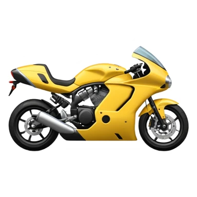 standard yellow motorcycle side view sticker