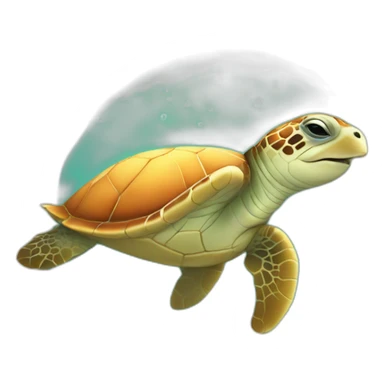Sea turtle dolphin sticker