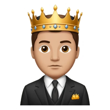king with suit sticker