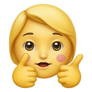 Shy emoji pointing fingers sticker