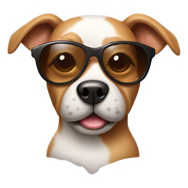 Dog with sunglasses and soy sauce  sticker