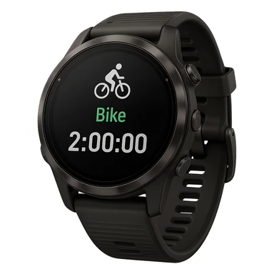 smartwatch con modalità attiva di bici che segna 2 ore di bici, REALISTICA 4K sticker