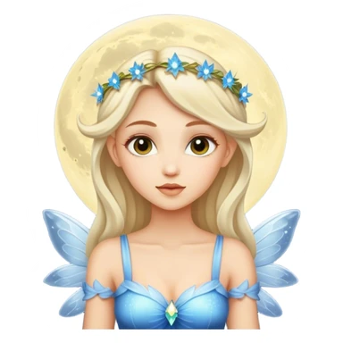 fairy under moon sticker