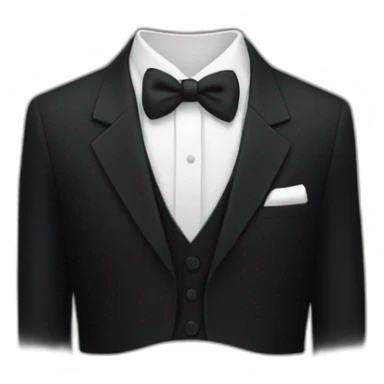 white tie and top of black suit sticker