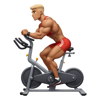 bodybuilder stationary bike sticker