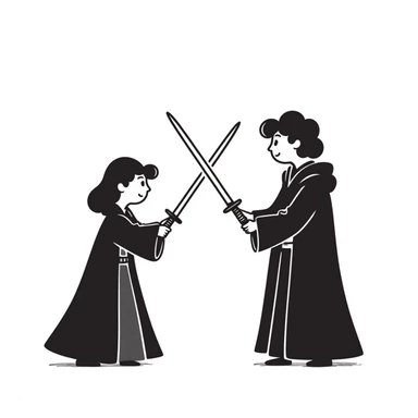 Jedi vs Sith sticker