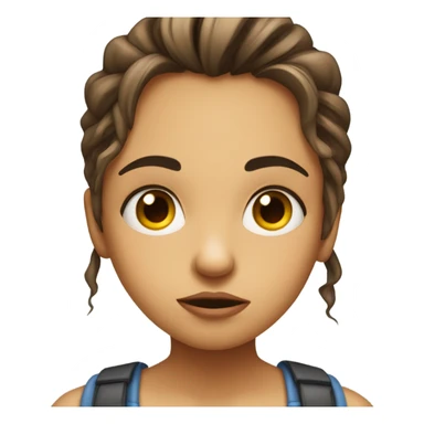 confused girl  sticker