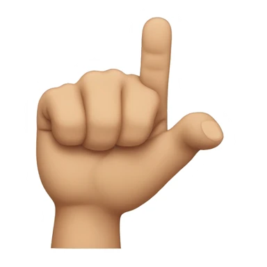 a finger pointing downwards sticker