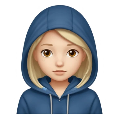 Girl waring a hoody sticker