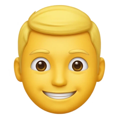 a yellow male emoji with shoulders sticker