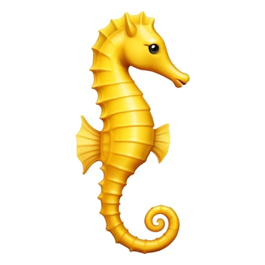 Yellow seahorse, no spikes sticker