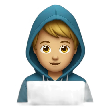 Hoodie laptop boy sticker