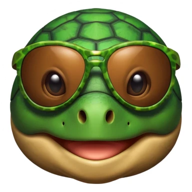 A turtle wearing sunglasses sticker