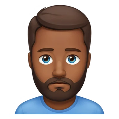 "- Nam
- 40 tuổi
- Da đen
- Tóc nâu hạt dẻ 
- Mắt xanh nước biển, có râu
- Mặt buồn
" sticker