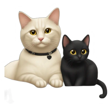 black cat hanging out with calcico cat sticker