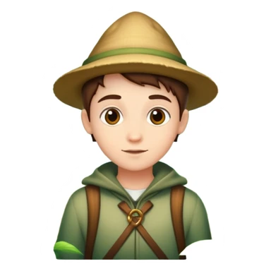 person exploring an enchanted forest sticker