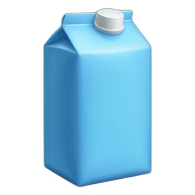 Blue milk carton sticker
