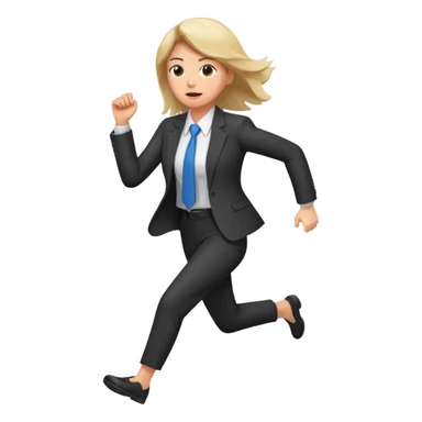 Late to work (female) sticker