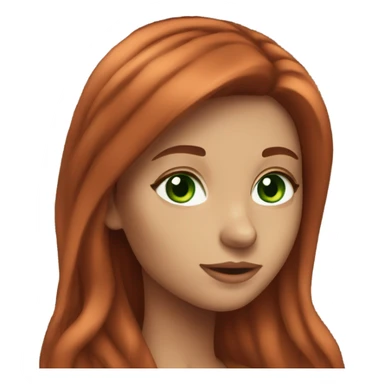 Pretty girl with green eyes and auburn hair sticker