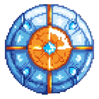 A blue crystal scrying orb with magical energy inside sticker