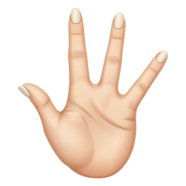 a hand with only the thumb, pointer, and middle finger extended with the remaining 2 fingers down sticker