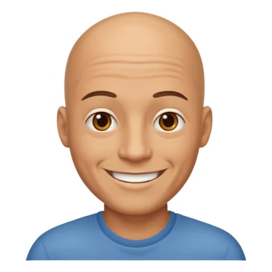 bald dude says hello sticker