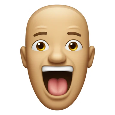 person shaking his tongue out  sticker