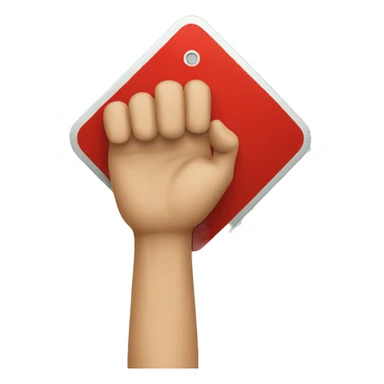 hand holding a stop sign sticker