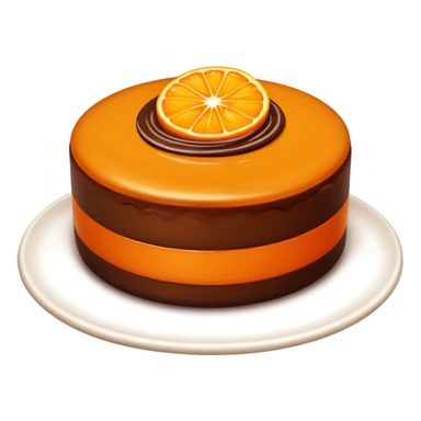 Orange chocolate dessert sticker