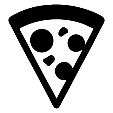 solid filled slice of pizza icon sticker