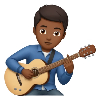Asian guy playing guitar sticker