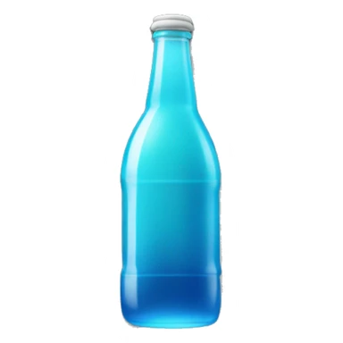 A bottle of glowing blue soda sticker