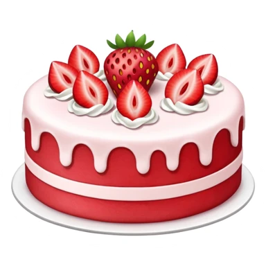 a strawberry cake sticker