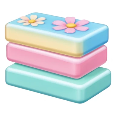 Colorful shiny glossy soft smooth Pastel soap perfume cocktail bomb bar spray bottle lotion cream jar ceramic pottery pot flowery floral item aesthetic decoration room thing  sticker