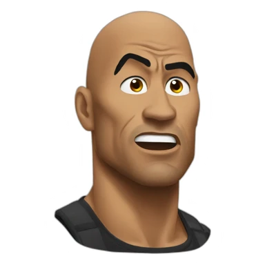 the rock angry sticker
