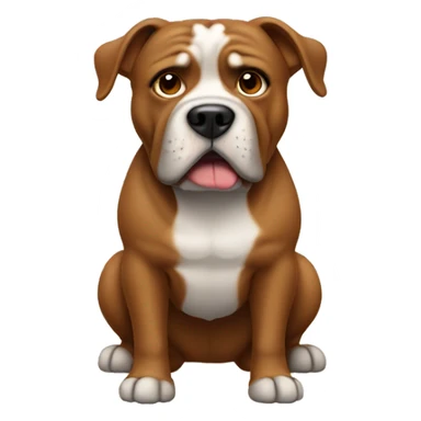 an xl bully dog brown sticker