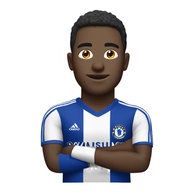 footballer with chelsea shirt  sticker