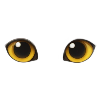 A cat with a weird eye sticker