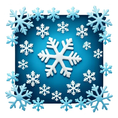 Falling snowflakes, felt texture, scrapbooking sticker