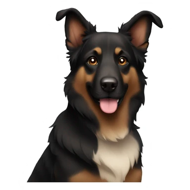 Black and brown shepherd dog sticker