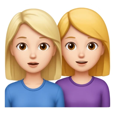 two girls practice speaking sticker