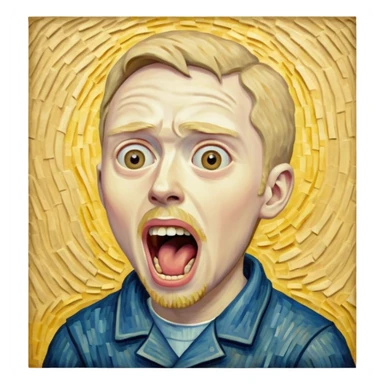 Scream painting van gouh sticker